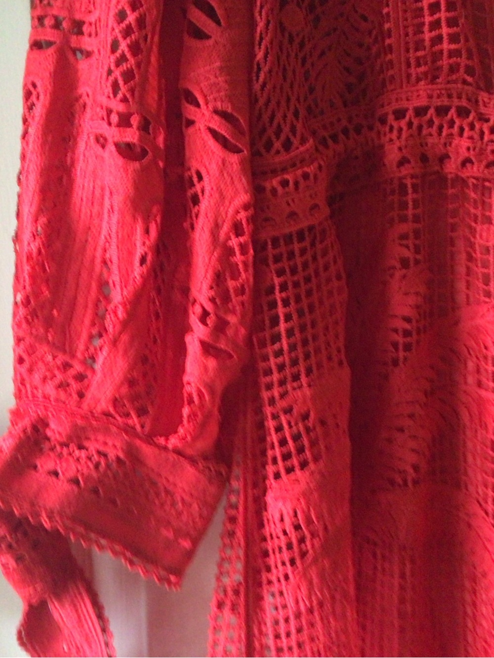 FARM Rio Red Crochet Maxi Dress - Picture 6 of 8